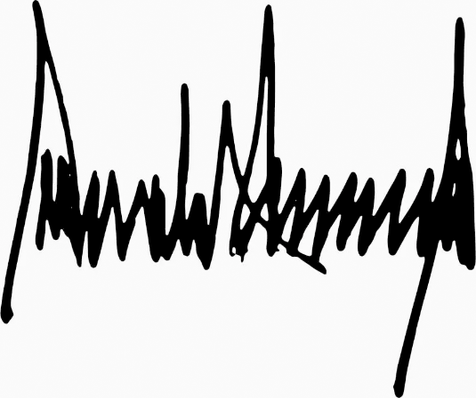 Trump signature as logo